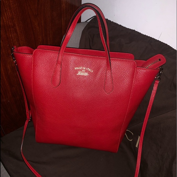 Gucci Handbags - Gucci leather tote bag.